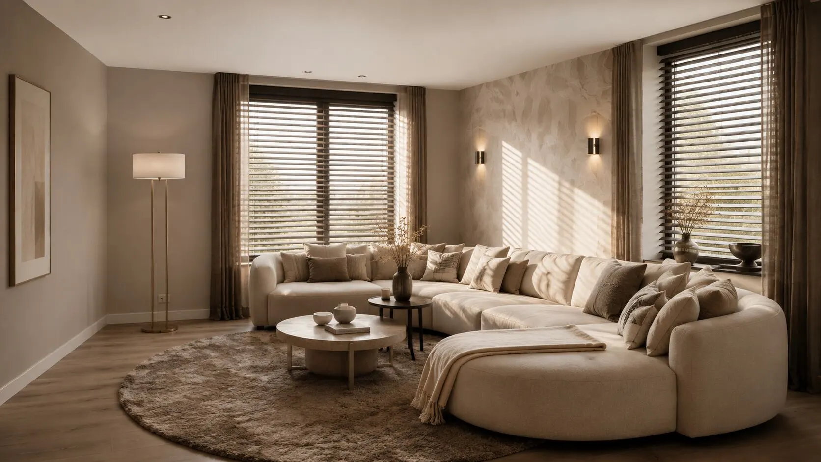 Rustig interieur met raamdecoratie van Luys