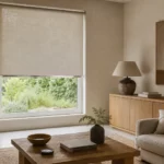 LUYS Riva rolgordijn zonder cassette met lineair chroomkleurig onderprofiel